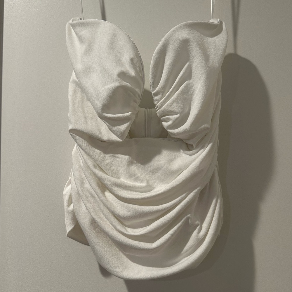 JLuxLabel Norma White Cutout Corset, Sz. Med